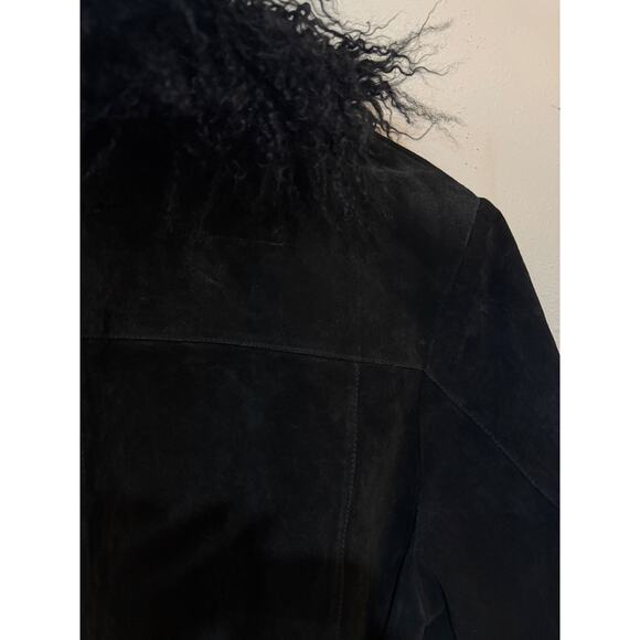 Y2K Leather & Fur Embroidered Penny Lane Coat size 30 - Picture 12 of 12